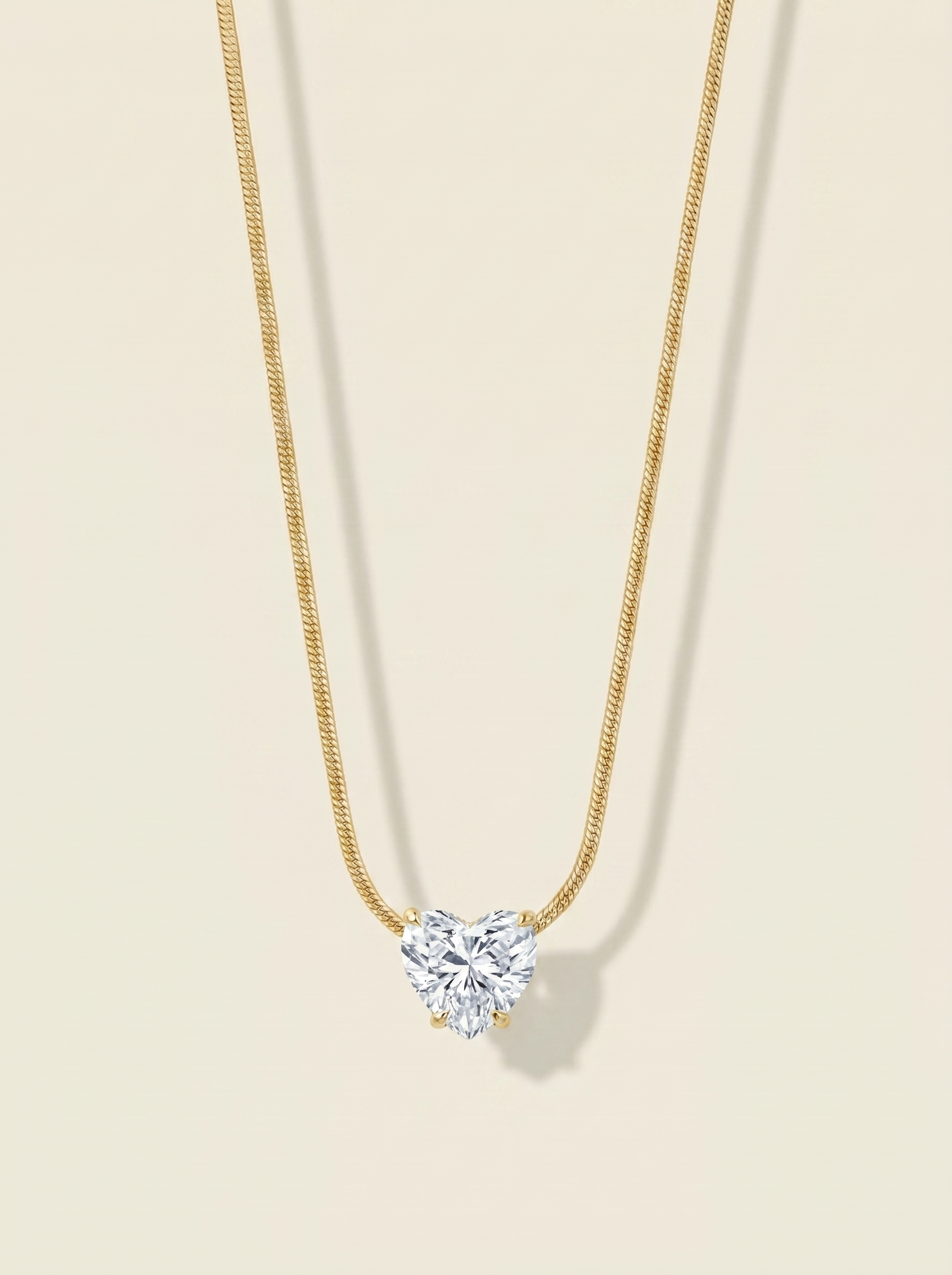Elegant Diamond Heart Pendant Necklace