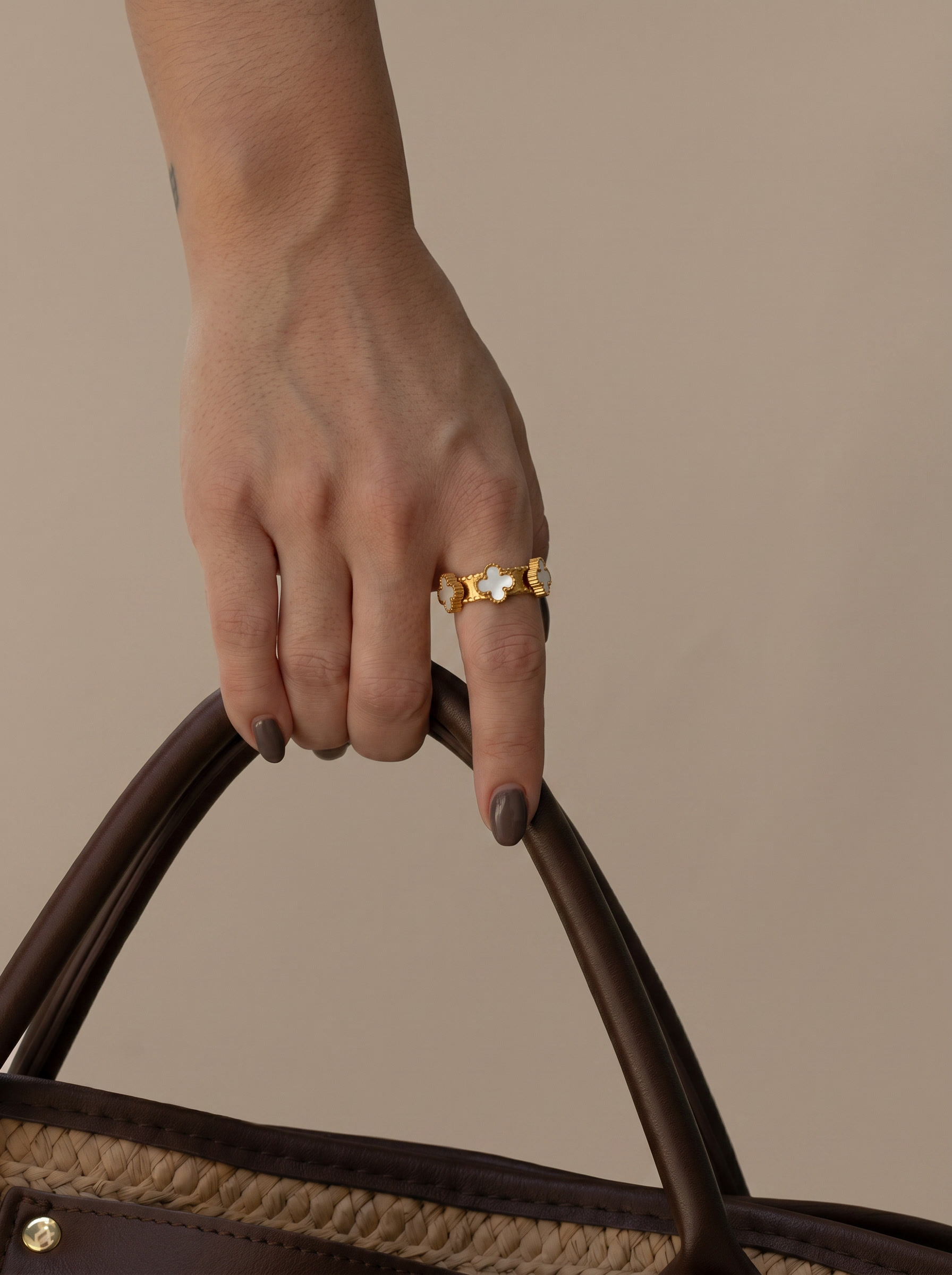 White Clover Open Band Ring