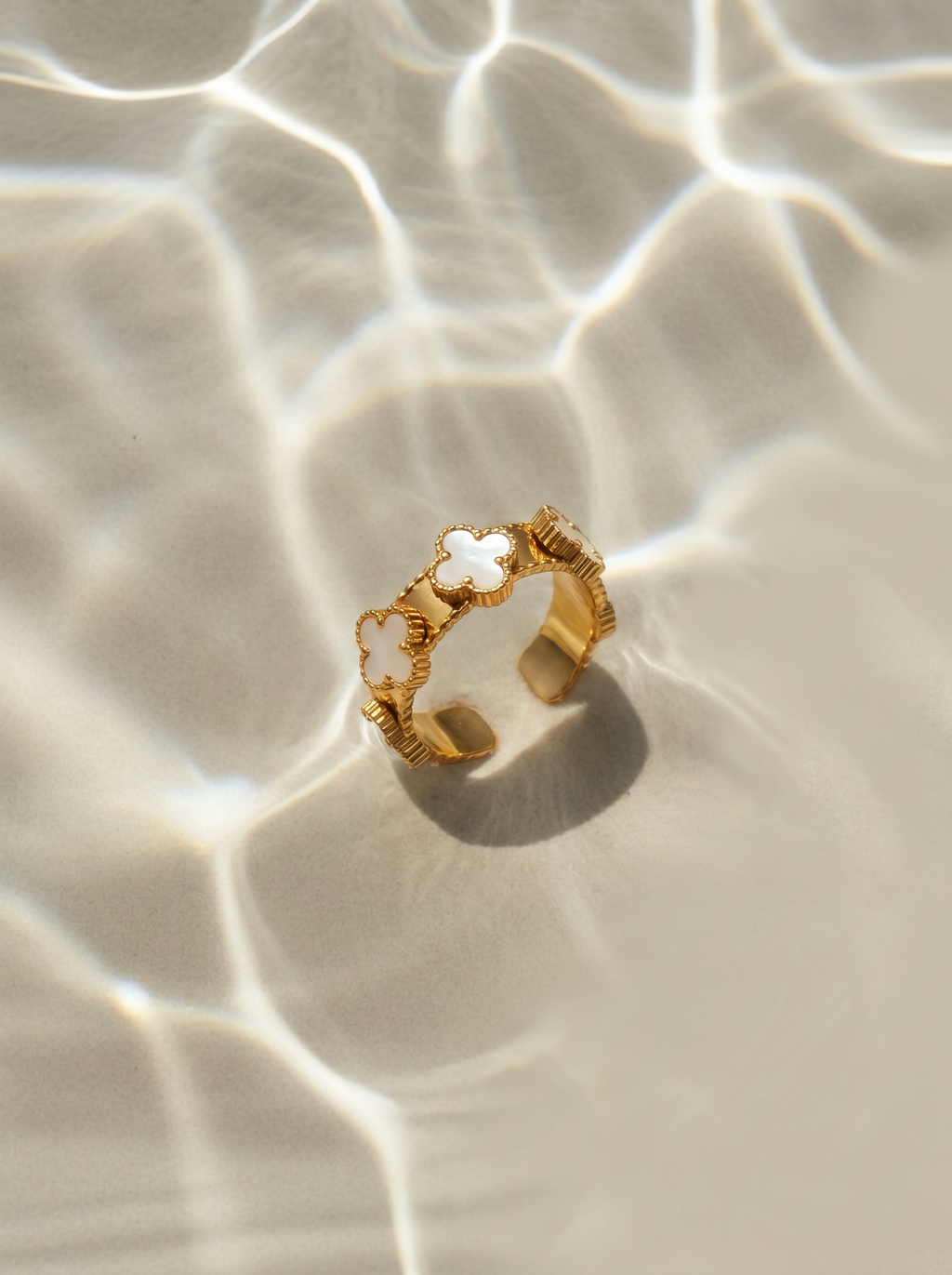 White Clover Open Band Ring