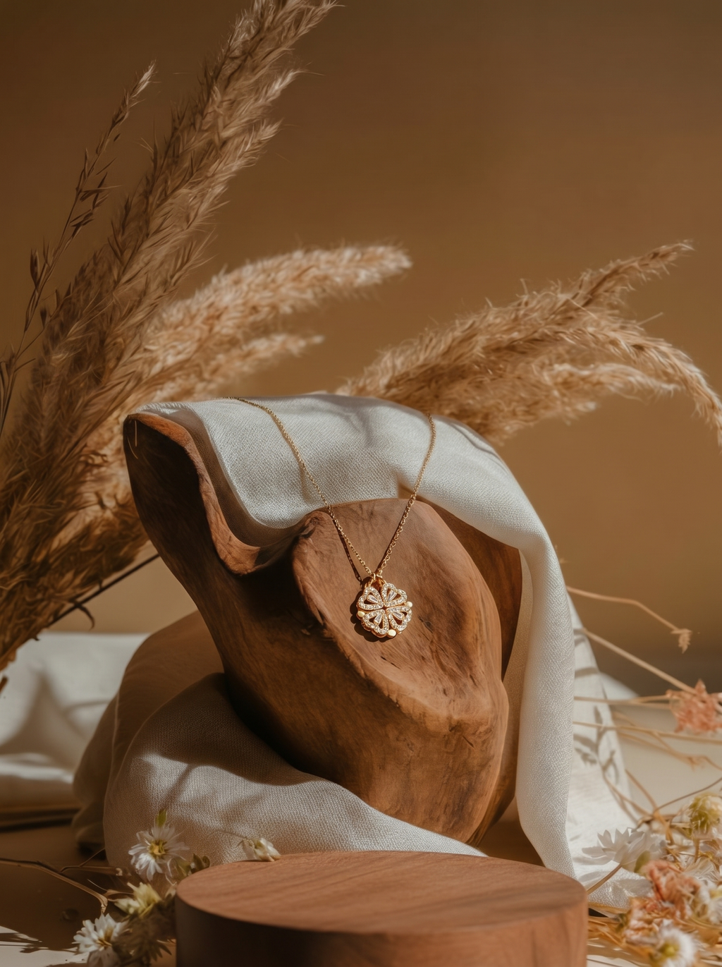Clover Crystal Pendant Necklace