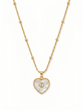 Mother of Pearl Heart Pendant Necklace