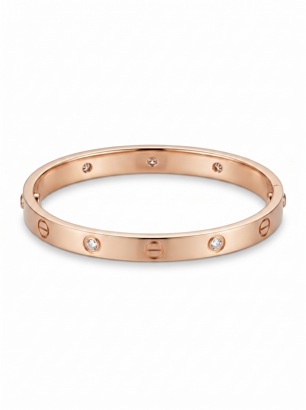 Minimal Screw Detail Gold Bangle