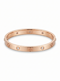 Minimal Screw Detail Gold Bangle