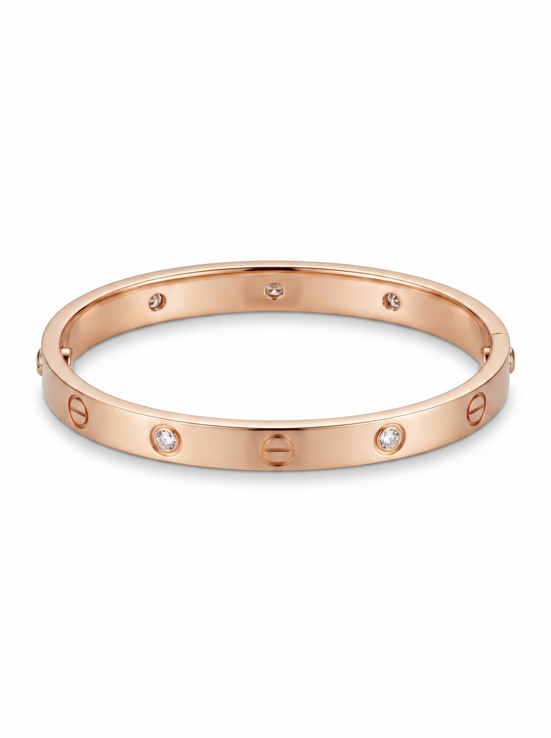 Minimal Screw Detail Gold Bangle