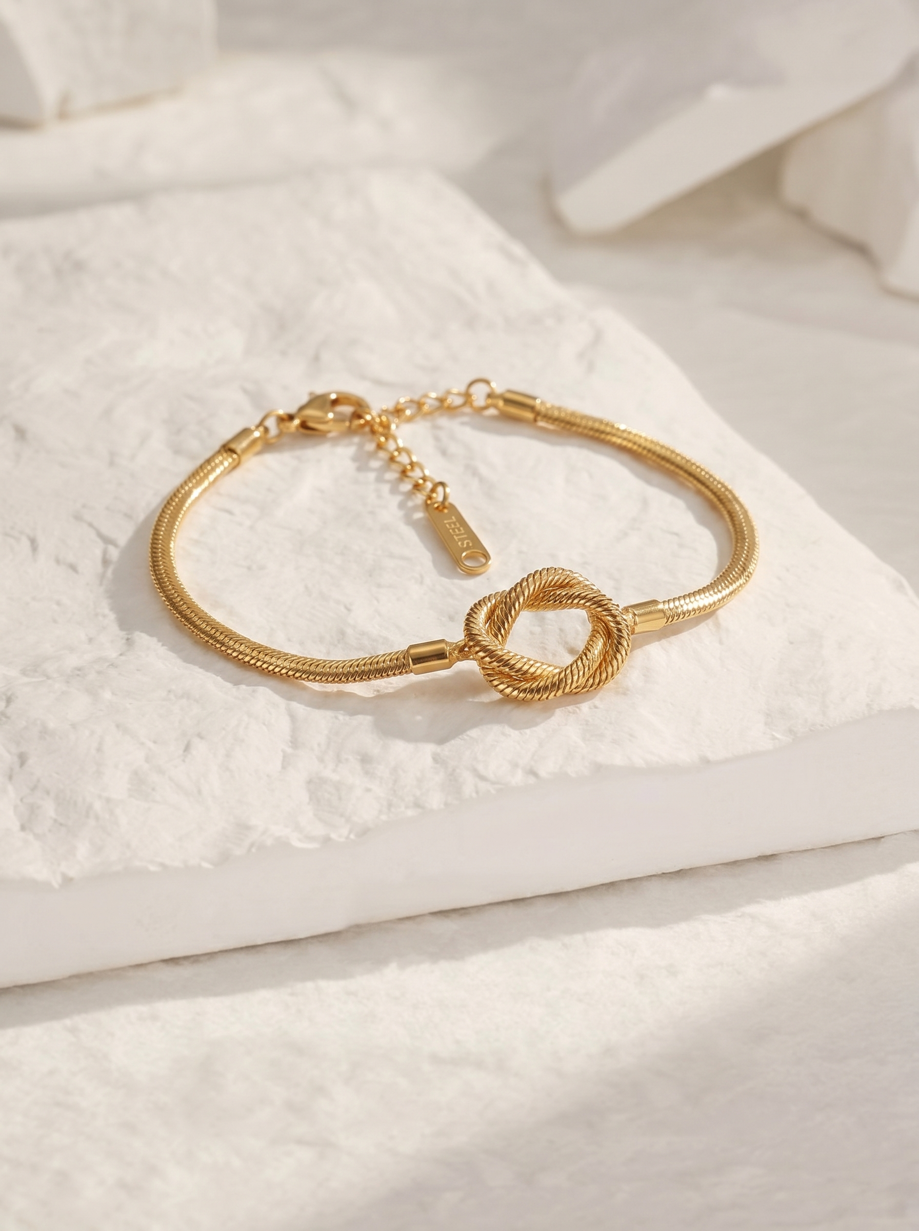 Twisted Knot Chain Bracelet
