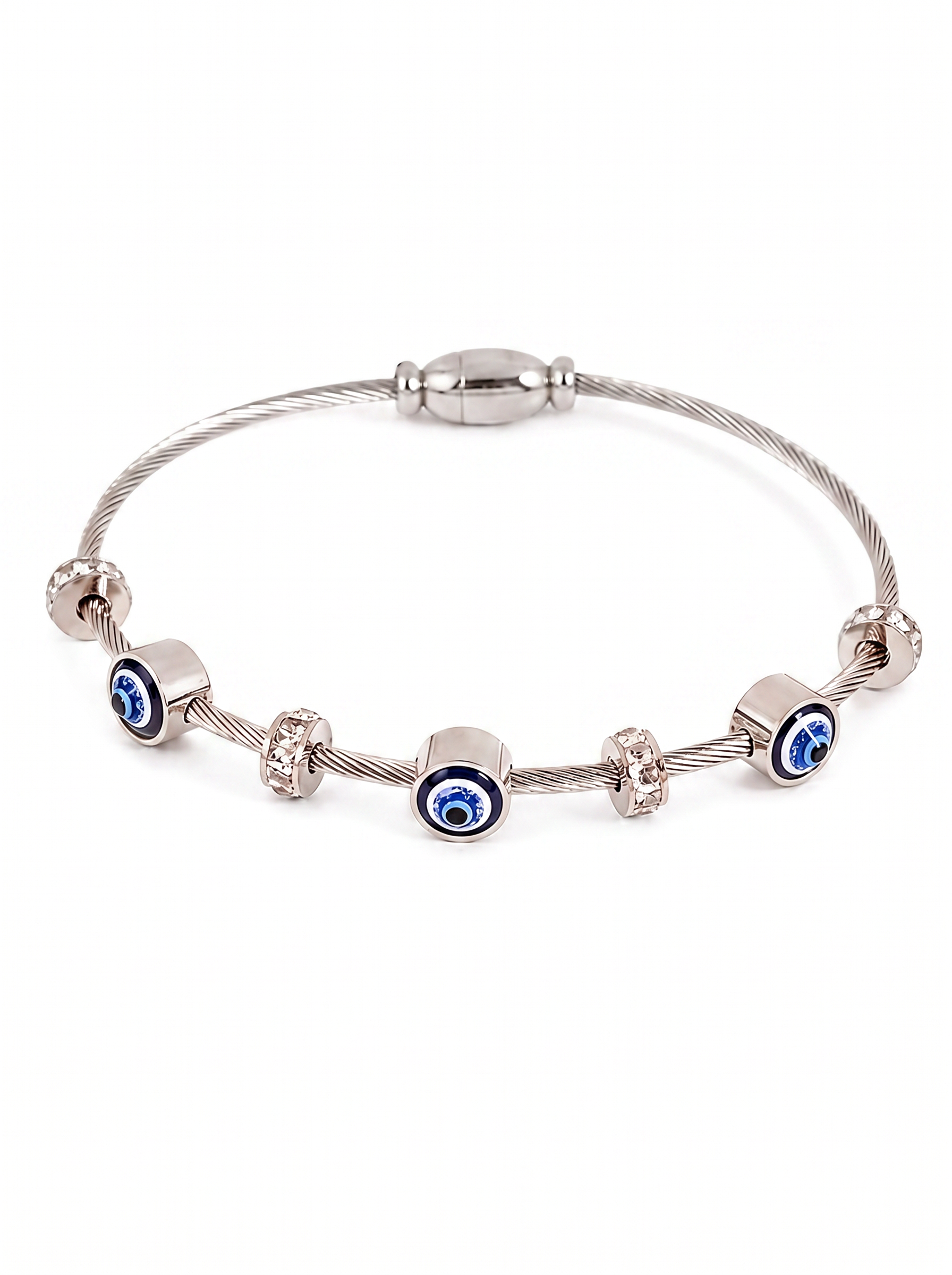 Modern Evil Eye Charm Bracelet