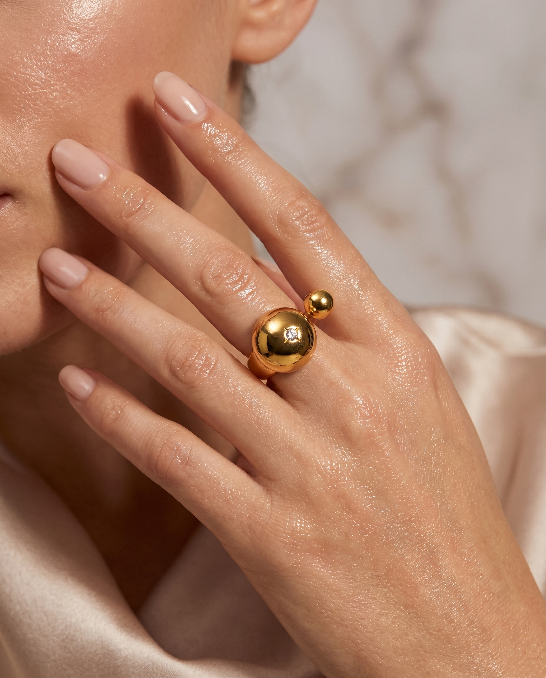 Auric Orb Open Ring