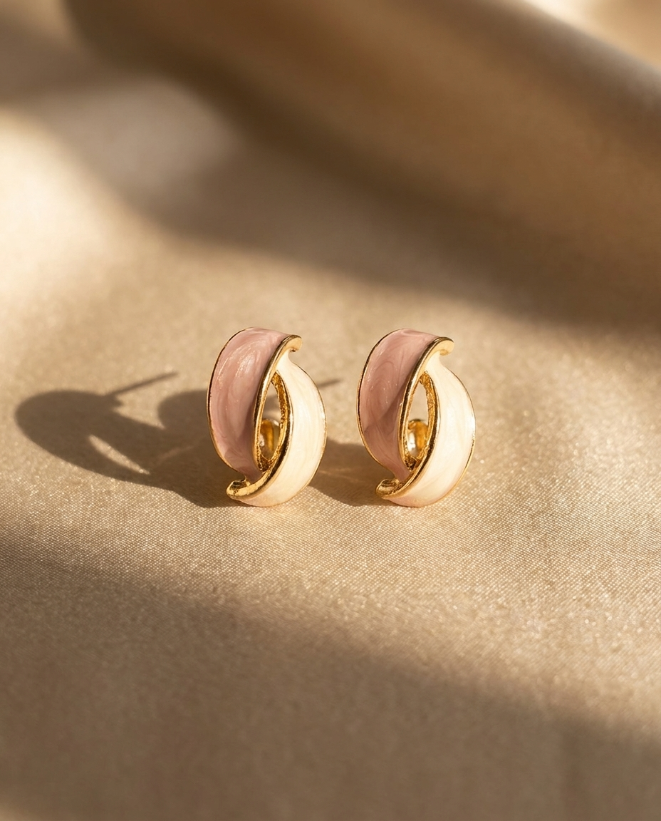 Pastel Enamel Hoop Earrings