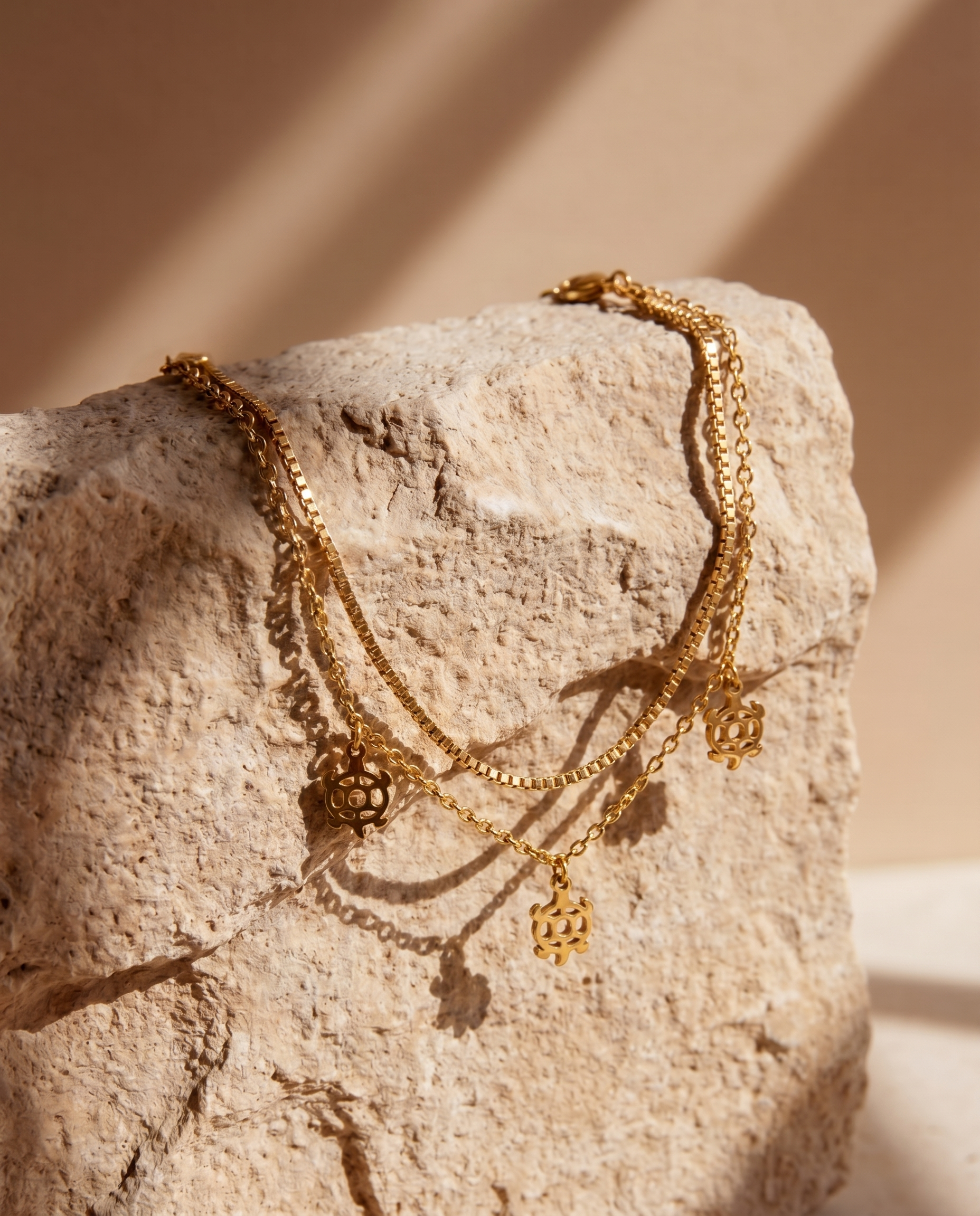 Floral Charm Layered Bracelet