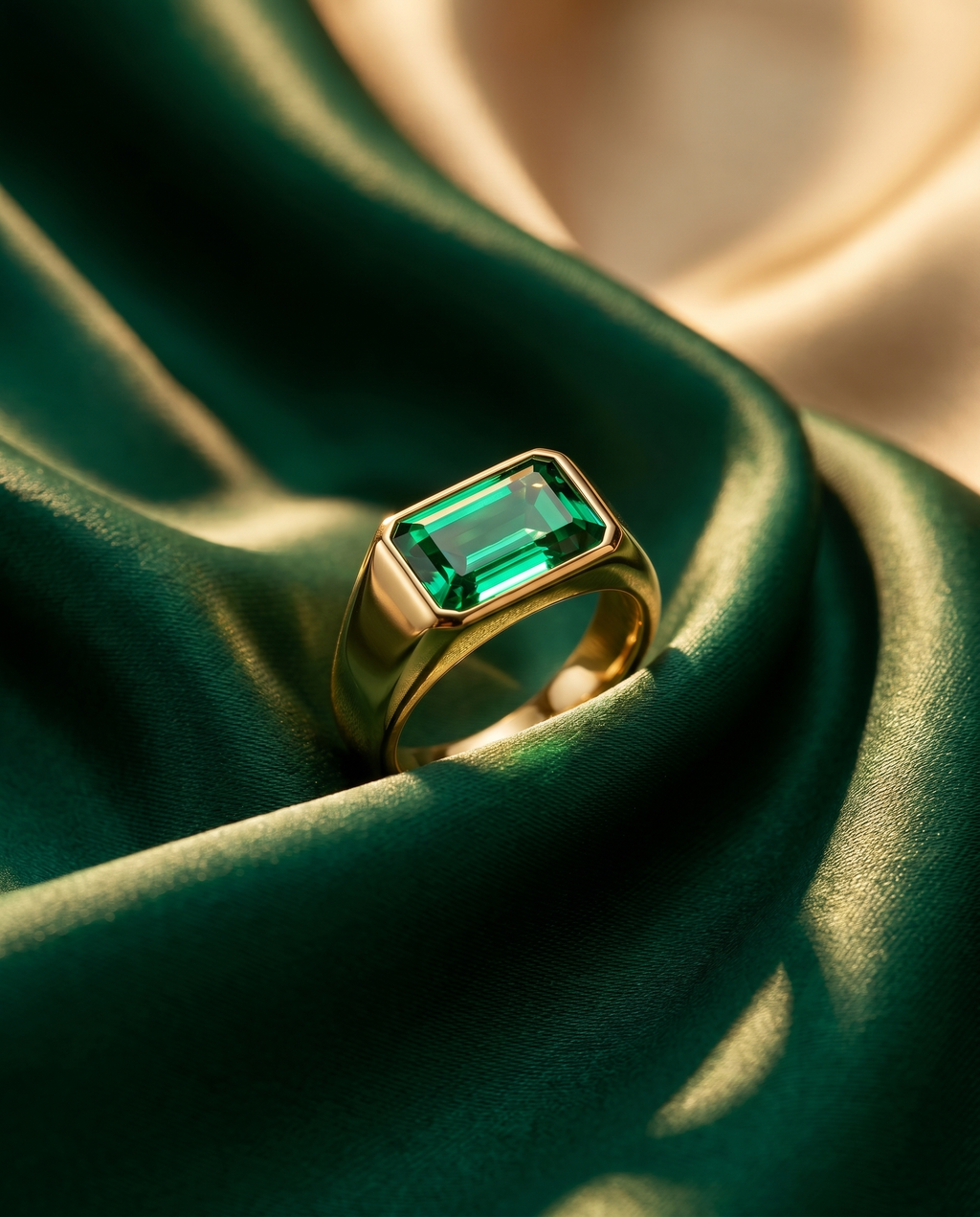 Verdelle Emerald Signet Ring