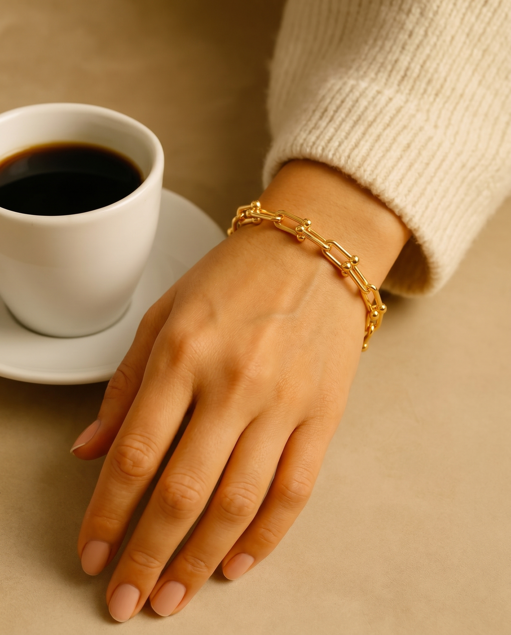 Aurielle Double Strand Gold Bracelet