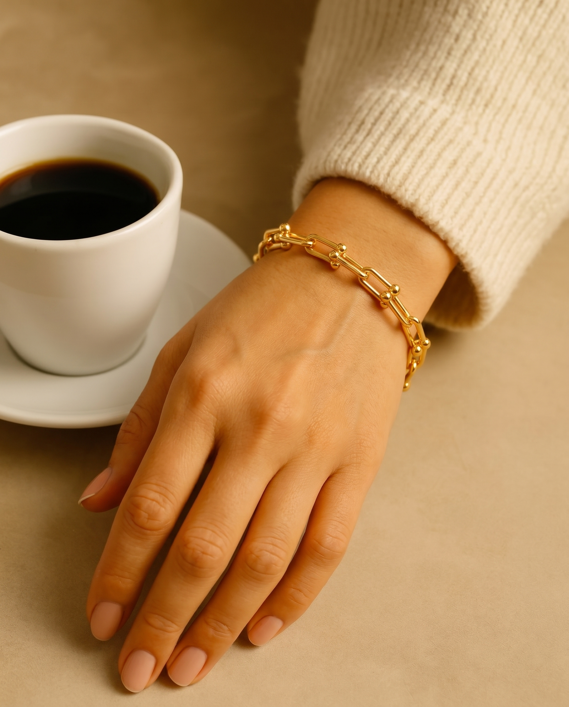 Aurielle Double Strand Gold Bracelet