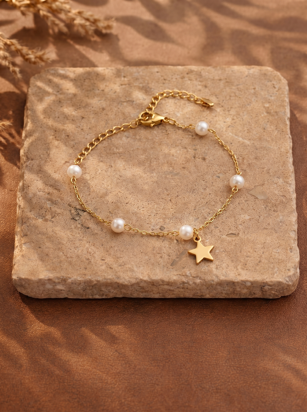 Starlit Pearl Chain Bracelet