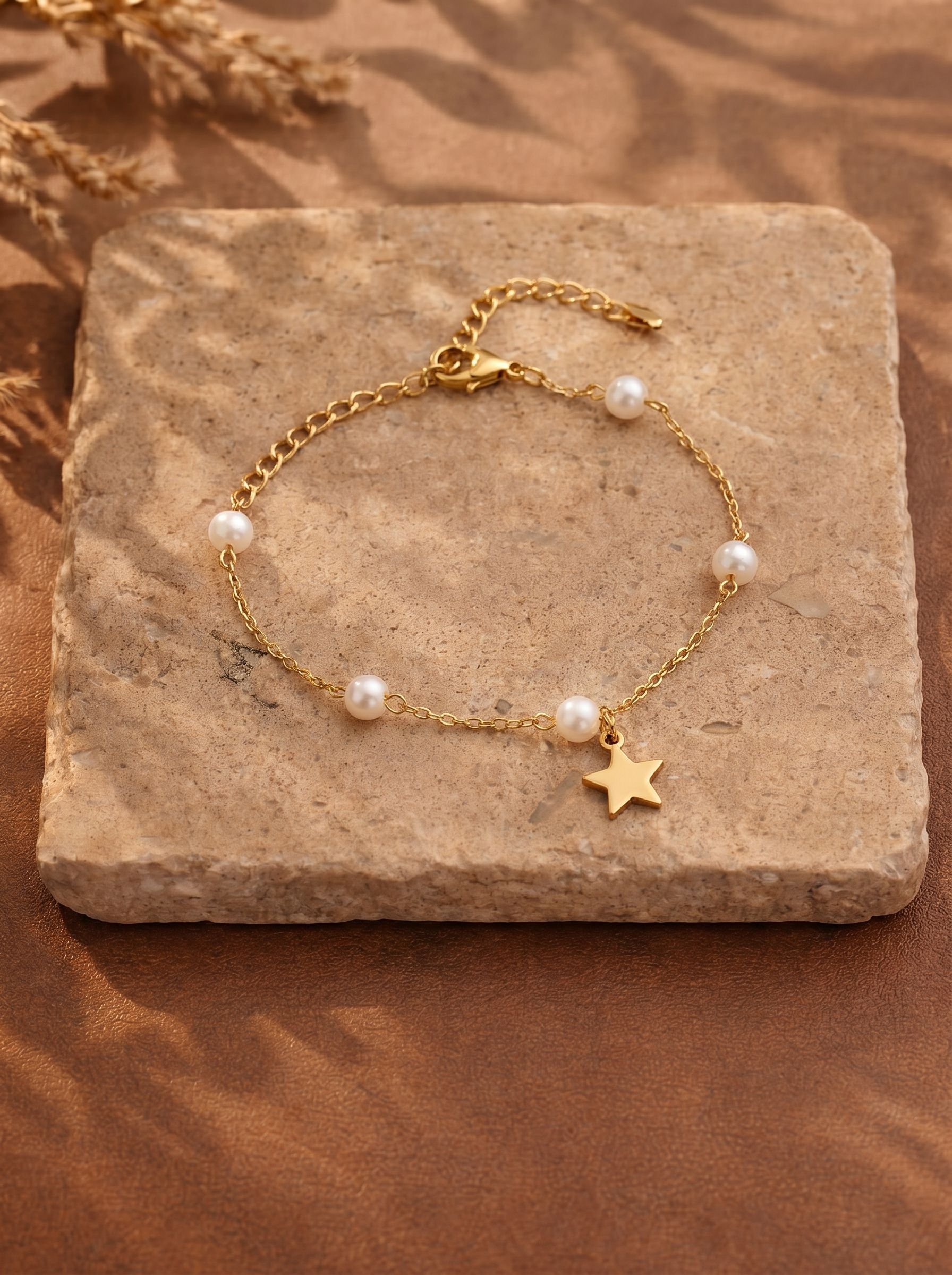 Starlit Pearl Chain Bracelet