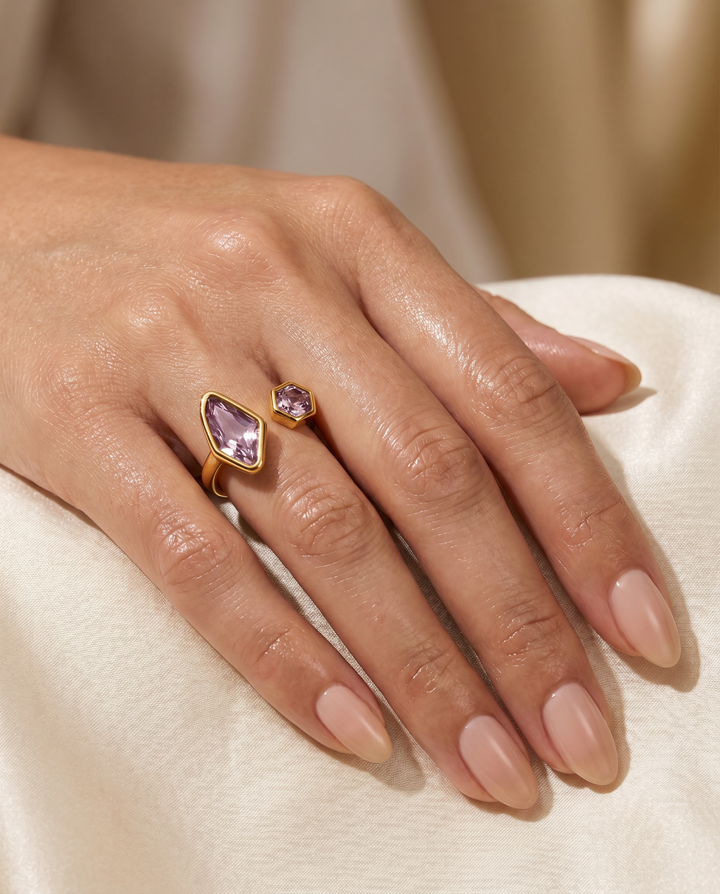 Lilac Prism Duo Ring