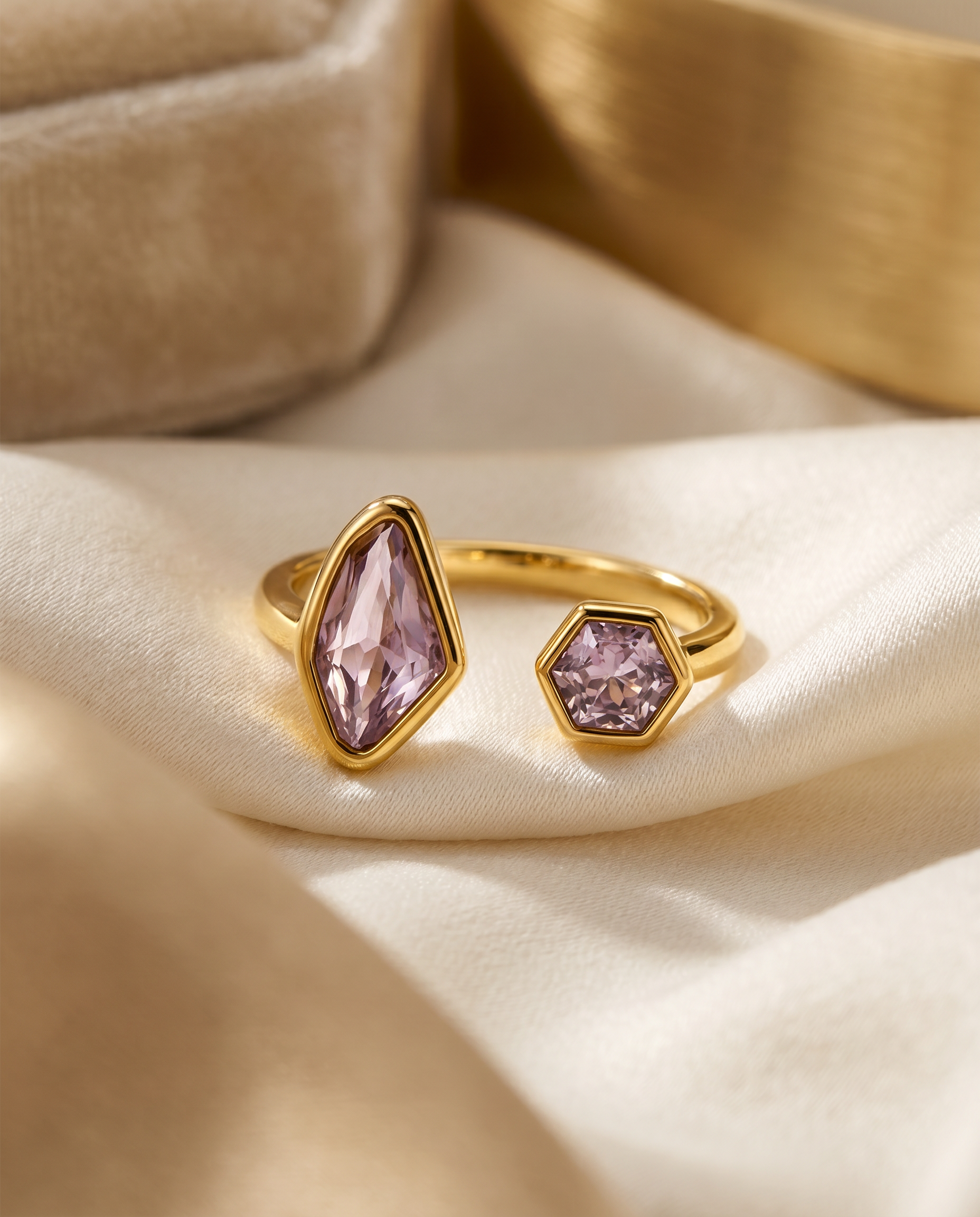 Lilac Prism Duo Ring