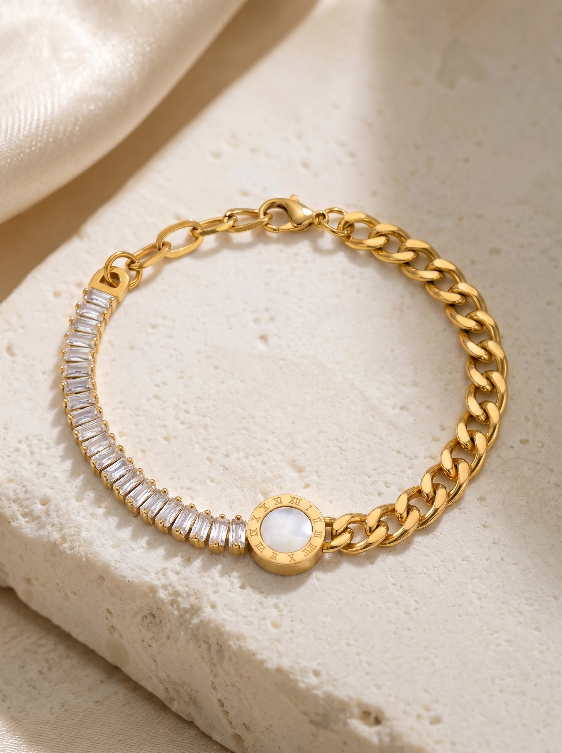 Crystal Bar Link Bracelet