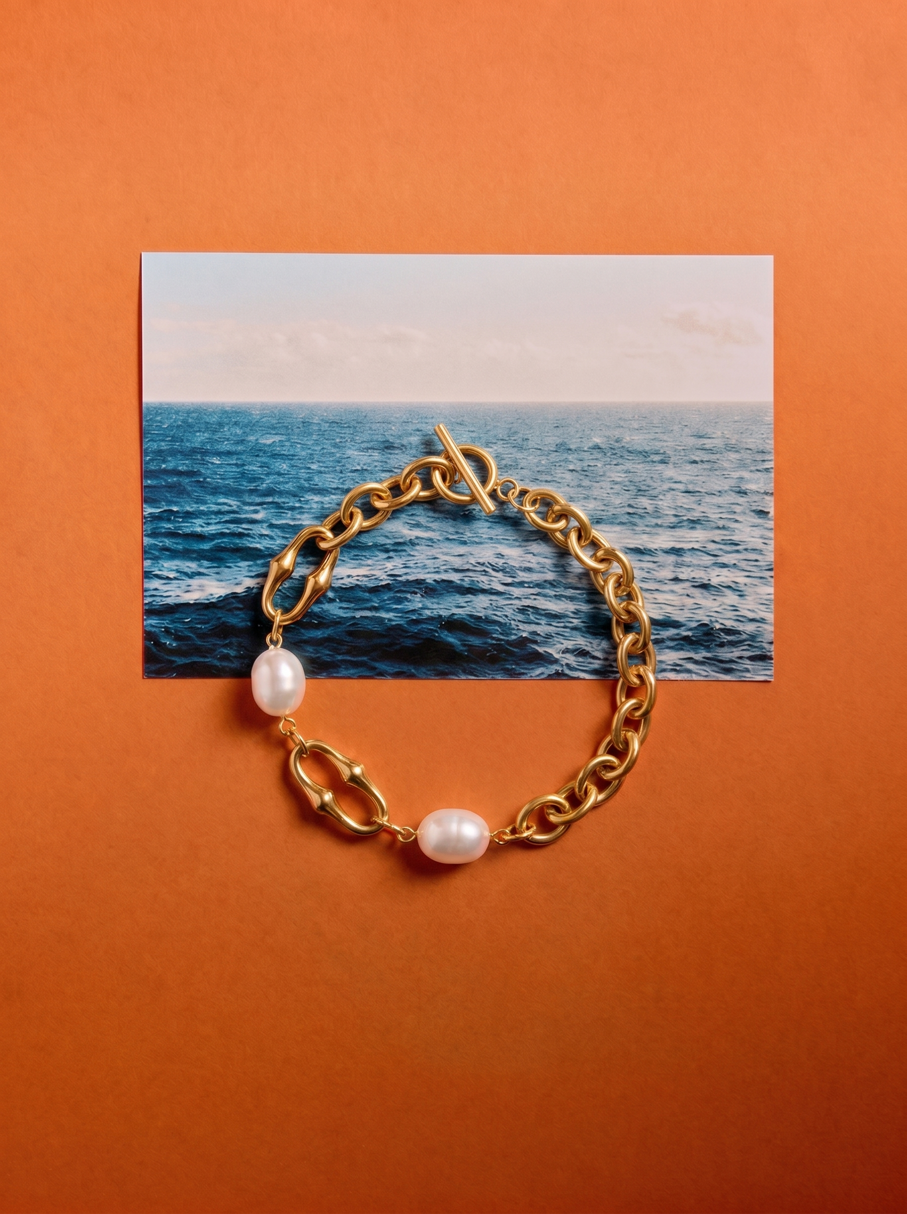 Pearl Link Statement Bracelet