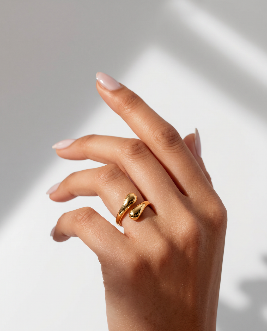 Chunky Gold Teardrop Ring