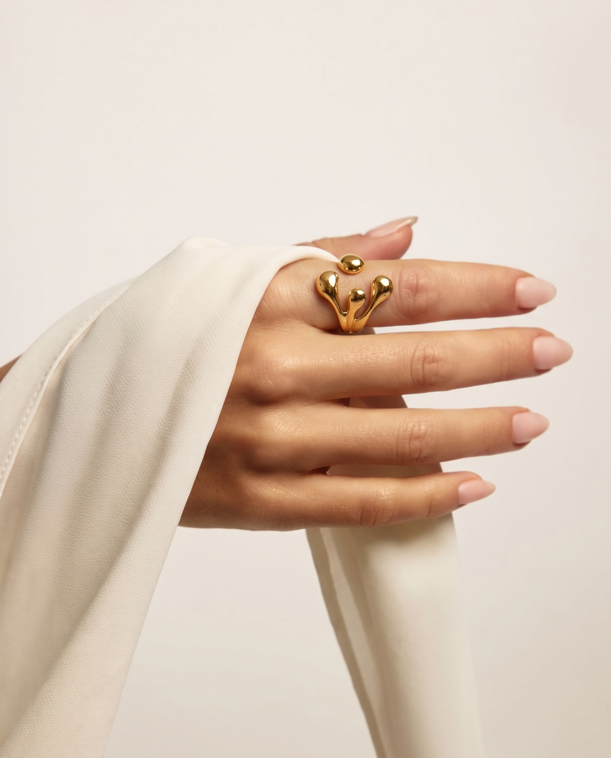 Modern Abstract Gold Ring