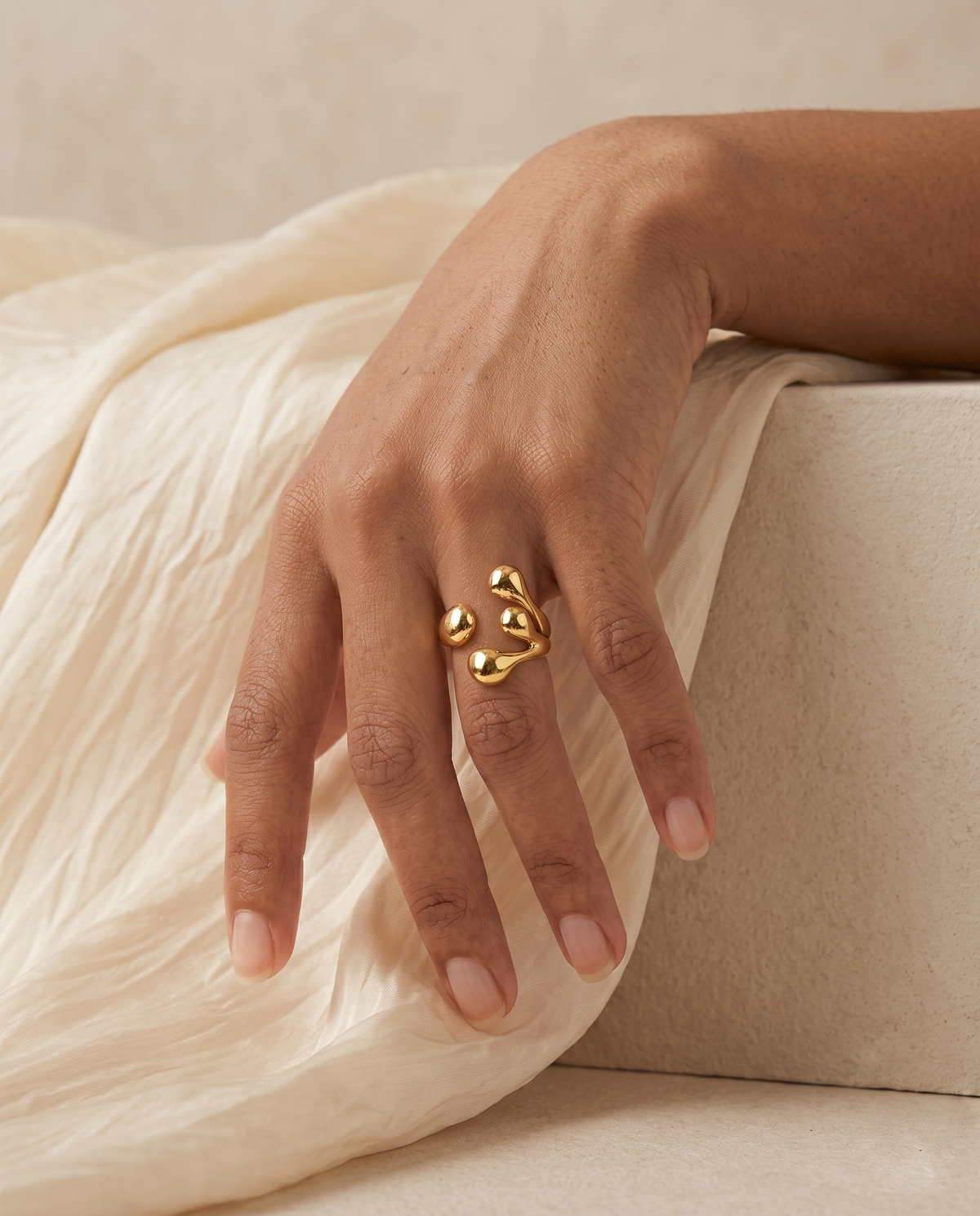 Modern Abstract Gold Ring