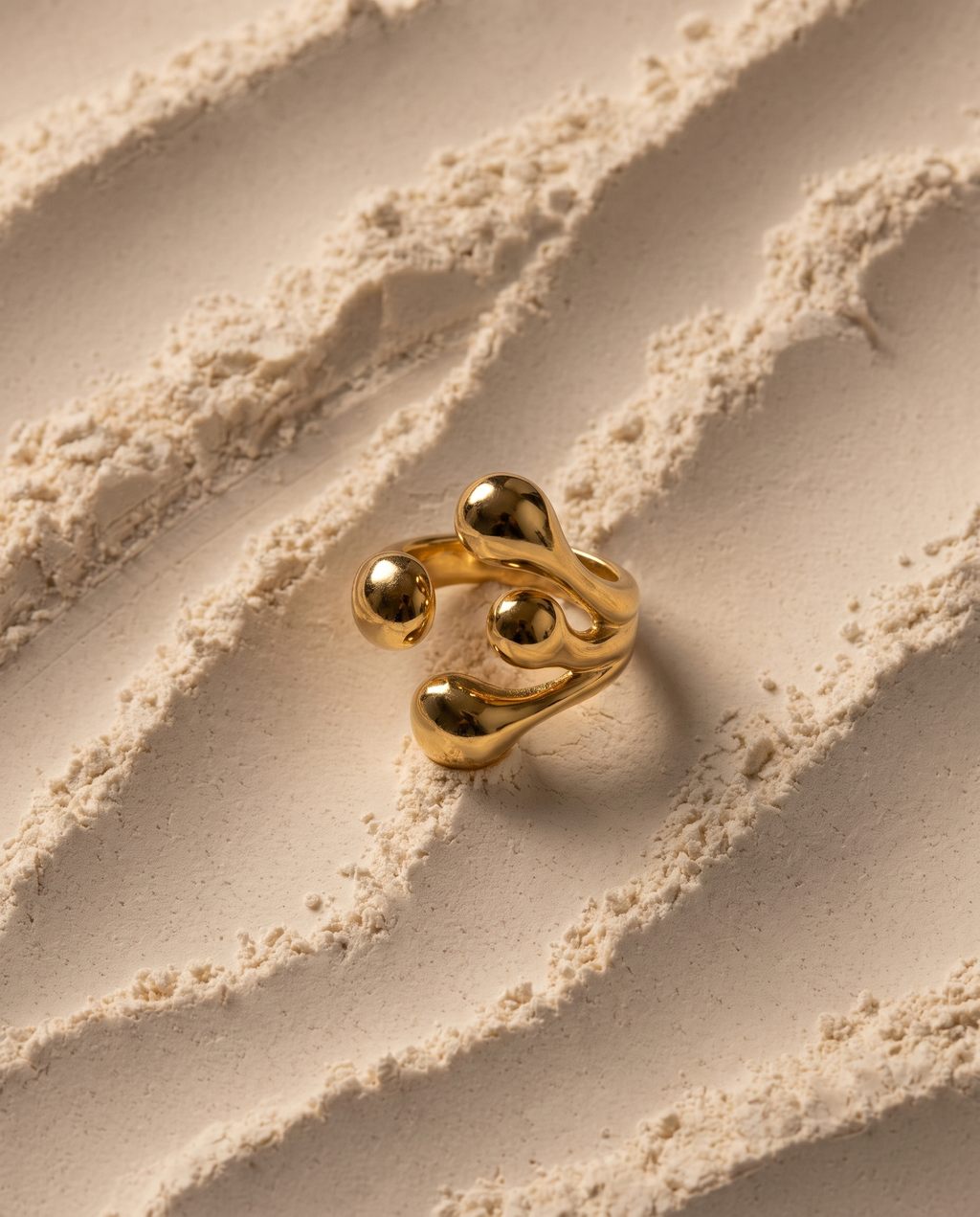 Modern Abstract Gold Ring
