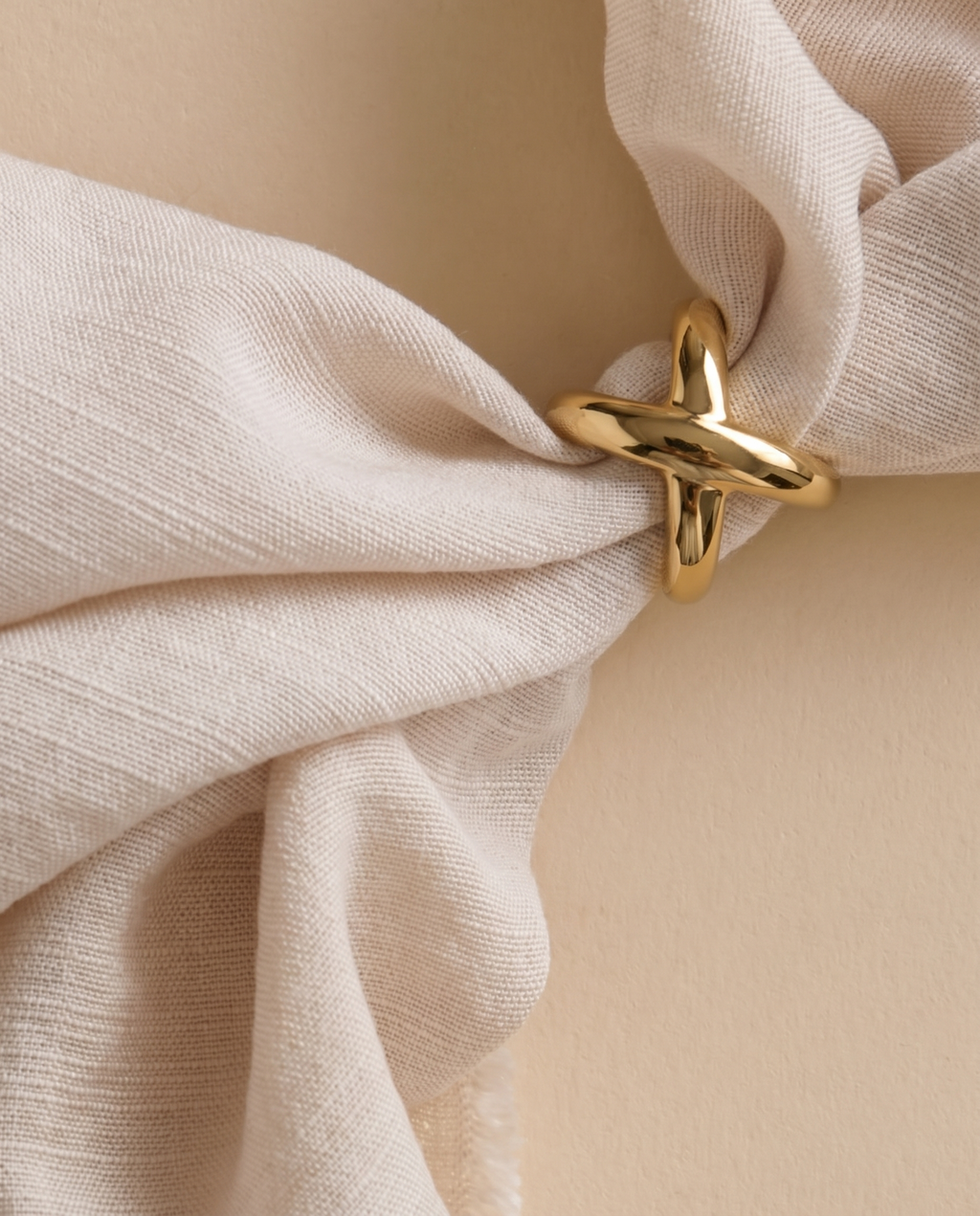 Gold Crossover Ring