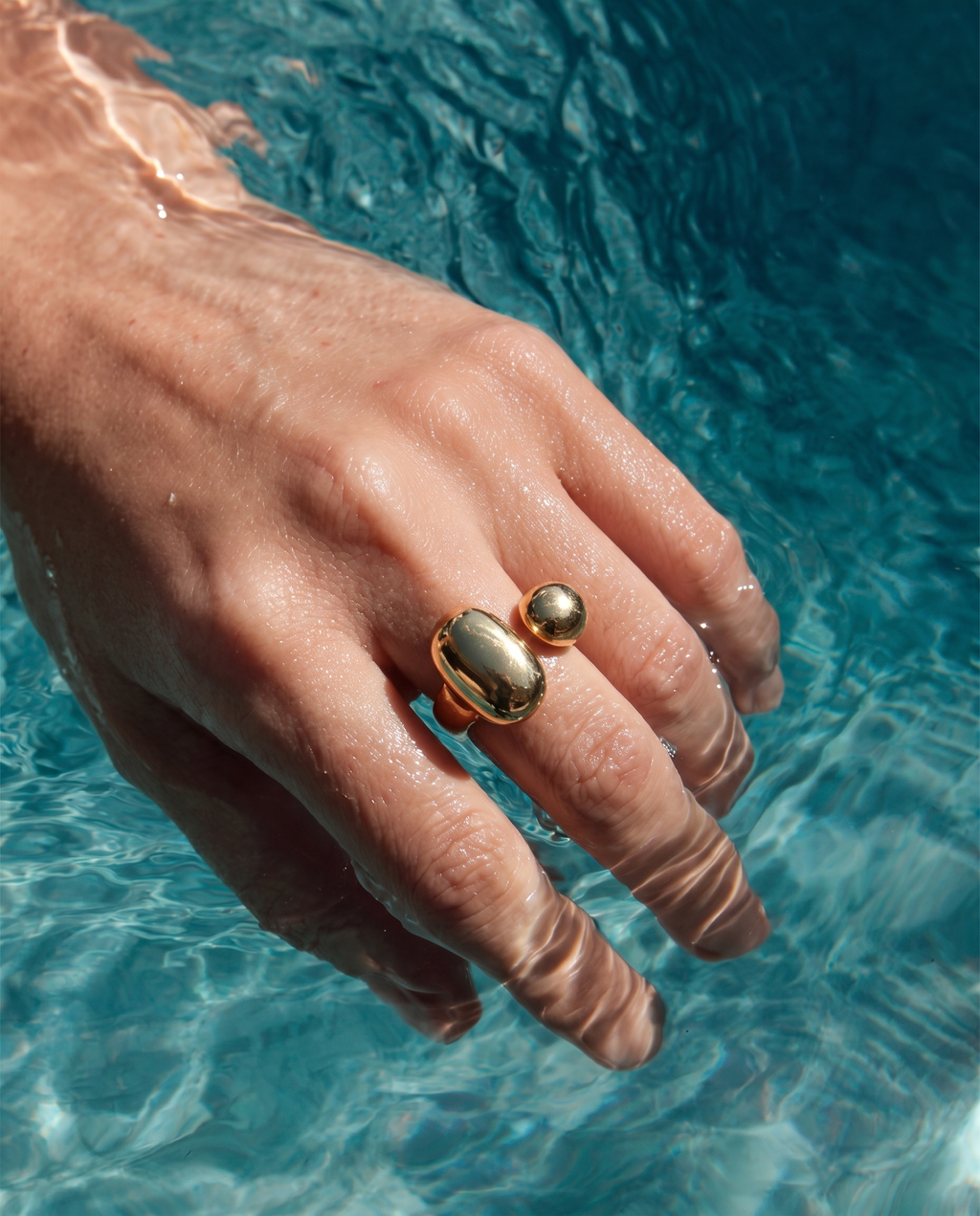 Bold Gold Cuff Ring