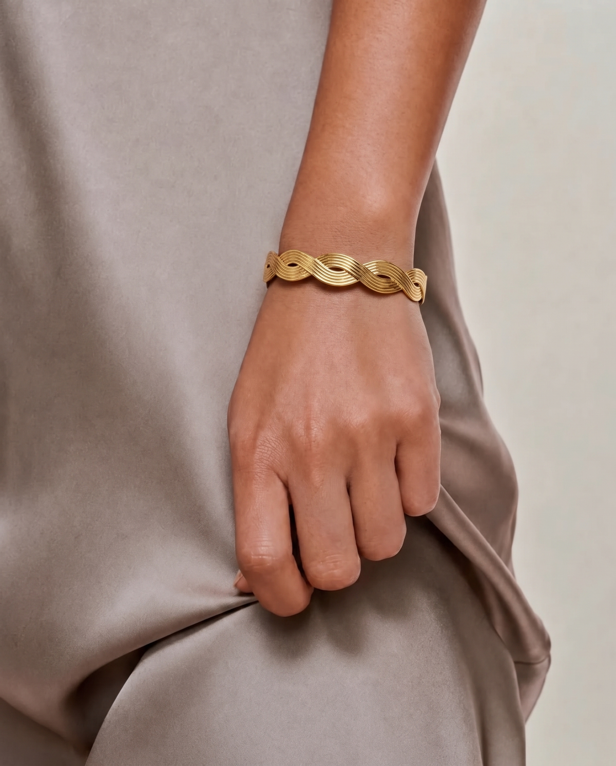 Twisted Gold Cuff Bracelet