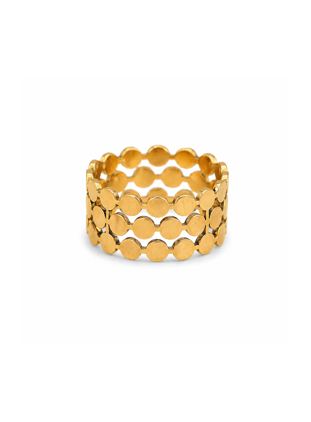 Textured Disc Band Ring