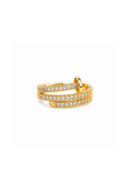 Triple Row Crystal Wrap Ring