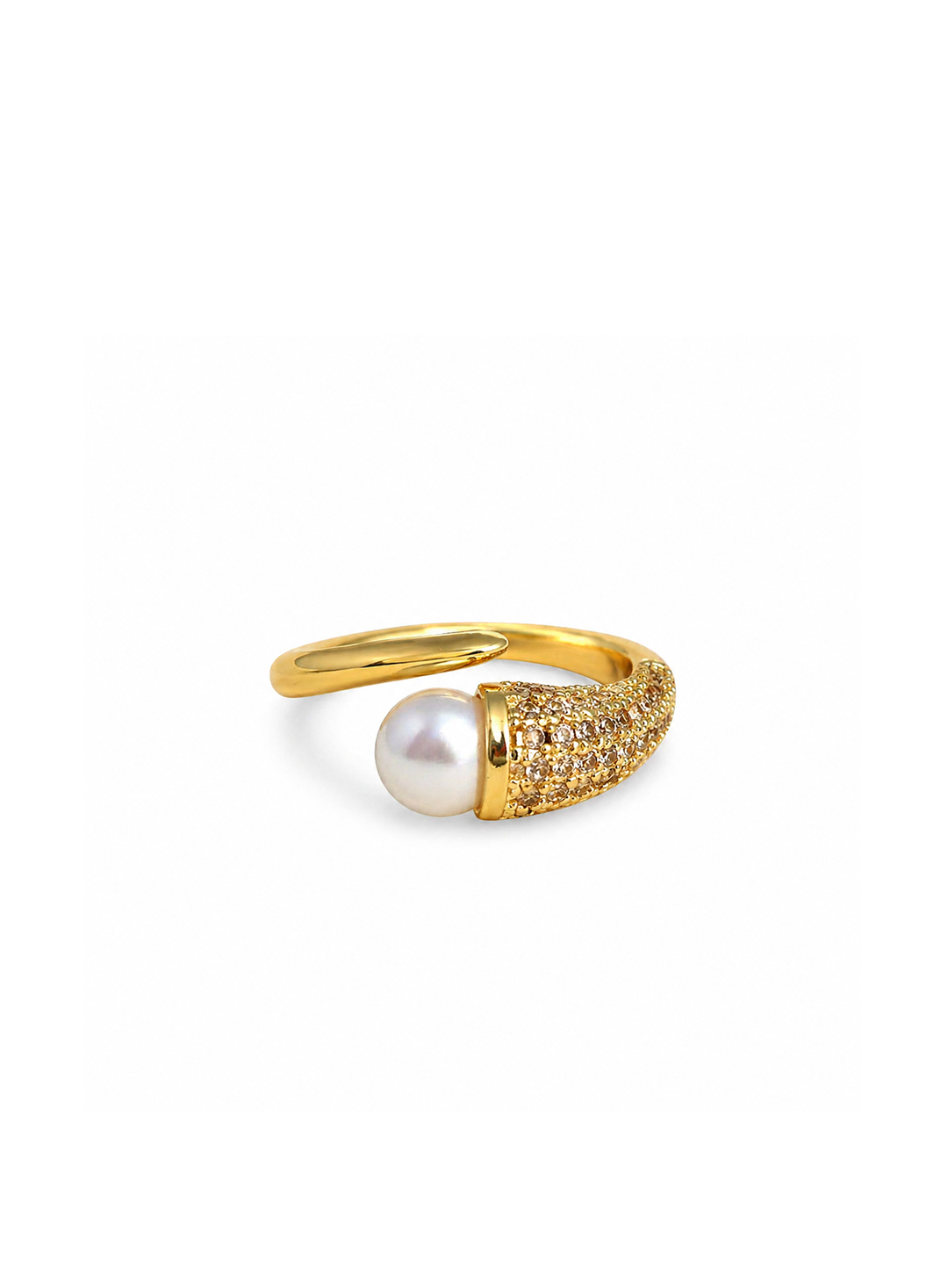 Pearl Pave Open Ring