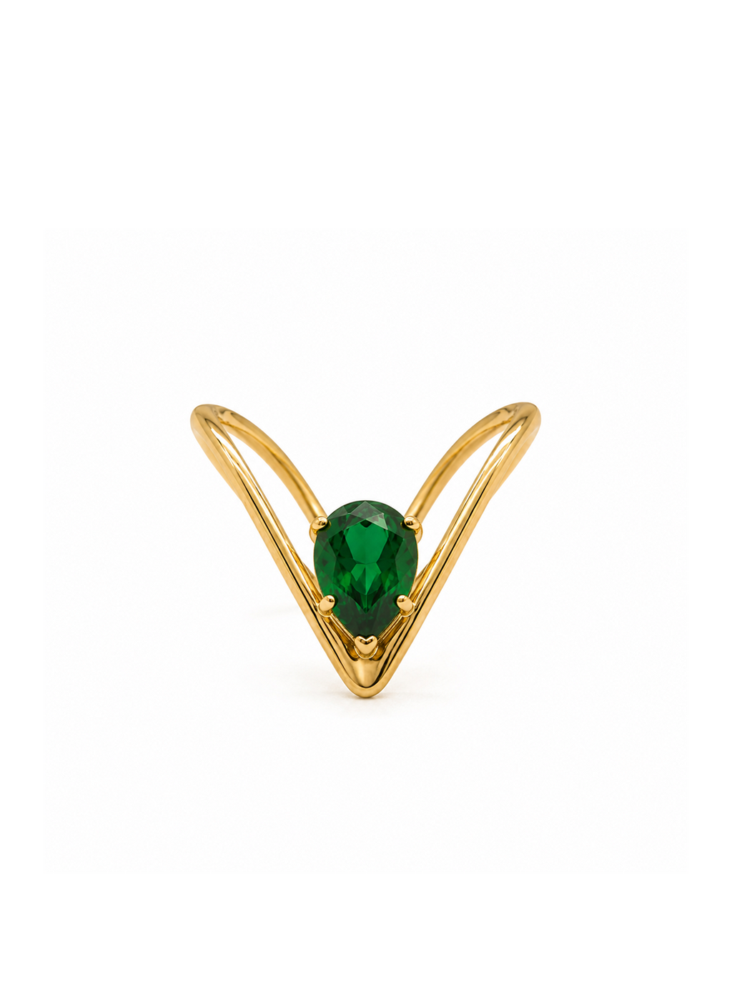 Verde V-Line Solitaire Ring