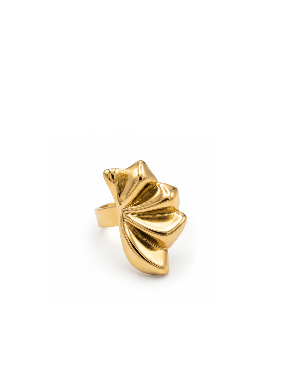 Aureline Sculpted Wave Ring