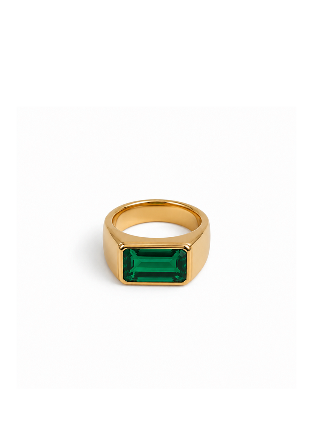 Verdelle Emerald Signet Ring
