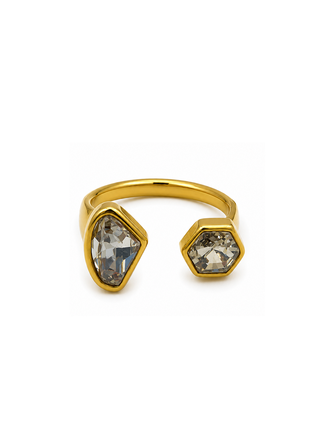 Noir Prism Dual Stone Ring