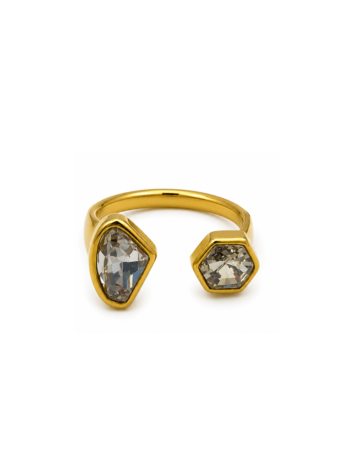 Noir Prism Dual Stone Ring